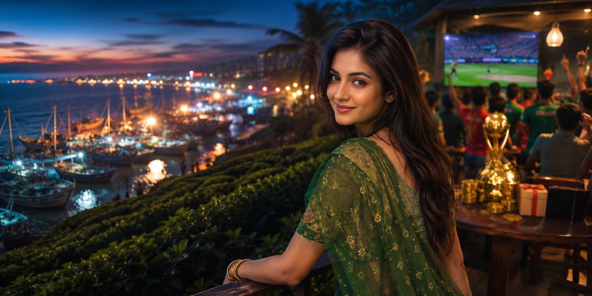 কক্সবাজারে চা বাগানের পাশে মোবাইলে ax 580 ক্রিকেট বেটিং প্রোমোশন দেখছেন একজন বেটার